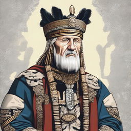 Create an illustration of a Baltic high chieftain