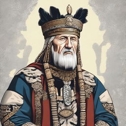 Create an illustration of a Baltic high chieftain