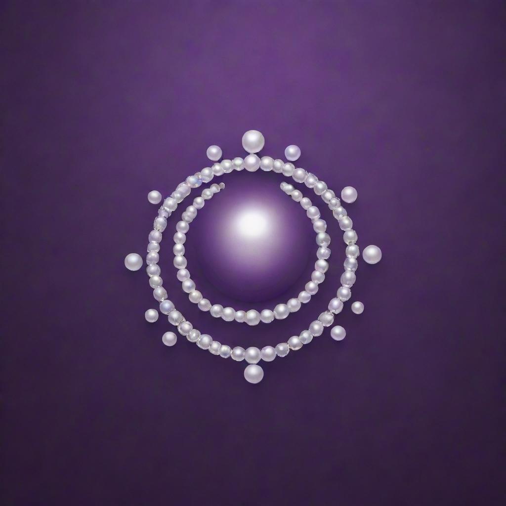 A striking logo for 'SAINATH PEARLS WORLD', featuring lustrous pearls design elements on a rich purple background.