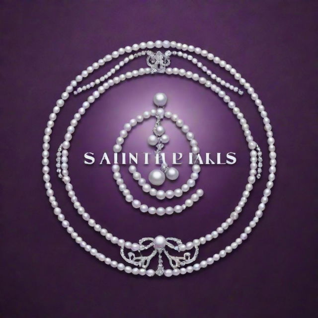 A striking logo for 'SAINATH PEARLS WORLD', featuring lustrous pearls design elements on a rich purple background.