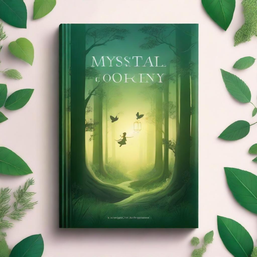 Create a captivating book cover with an enchanting forest scene