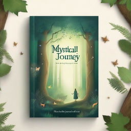 Create a captivating book cover with an enchanting forest scene