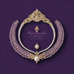 A resplendent logo for 'SAINATH PEARLS WORLD', incorporating gold jewellery elements, set against a luxurious purple background.