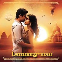 Create a movie poster featuring an Indian guy and an Indian girl with the text 'Lasting with Ananya'