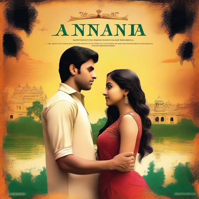 Create a movie poster featuring an Indian guy and an Indian girl with the text 'Lasting with Ananya'