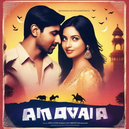 Create a movie poster featuring an Indian guy and an Indian girl with the text 'Lasting with Ananya'