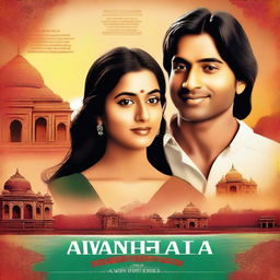 Create a movie poster featuring an Indian guy and an Indian girl with the text 'Lasting with Ananya'