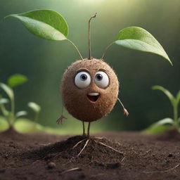 Envision an animated seed using expressive features and body language to converse. It tells fascinating tales of its journey, from being tiny and hidden inside a fruit to sprouting roots deep into the soil.