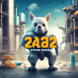 Create a futuristic movie poster set in the year 2040