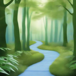 A background image of a winding path through a dense forest, symbolizing the journey of self-discovery