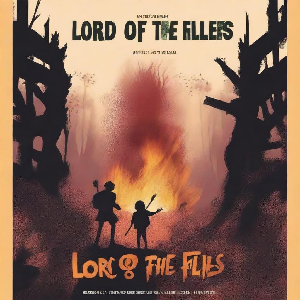 Create a book cover for the book titled 'Lord of the Flies'