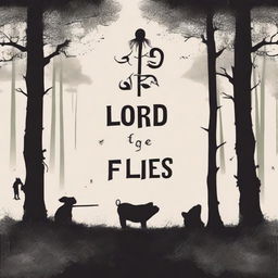 Create a book cover for the book titled 'Lord of the Flies'