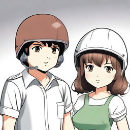 A boy with short dark brown hair and a girl with paleish hair down to her chest are holding hands