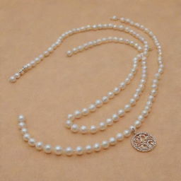 'SAINATH PEARLS WORLD' written elegantly with lustrous pearls.