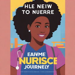 Create a book cover for the title 'From Student to Nurse: A Transformative Journey' by Miracle Daniel