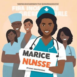 Design a book cover for the title 'From Student to Nurse: A Transformative Journey' by Miracle Daniel, in English