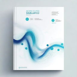 Create a book cover for a scientific publication focusing on the ultrasound waves and mathematical modeling of acoustic bubble simulations