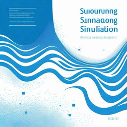 Design a book cover for a scientific publication titled 'Modeling and Simulation of Sono-Processes' with the subtitle 'Fundamental and Semi-Empirical Approaches for Ultrasound-Assisted Process and Sonochemistry