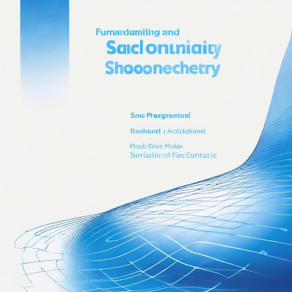 Design a book cover for a scientific publication titled 'Modeling and Simulation of Sono-Processes' with the subtitle 'Fundamental and Semi-Empirical Approaches for Ultrasound-Assisted Process and Sonochemistry