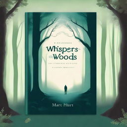 Design a book cover showcasing a mysterious forest with ancient, towering trees and a hidden path leading to an unknown destination