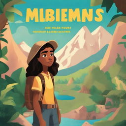 A creative book cover for a story about a young girl who dreams of being an explorer but faces societal challenges because of her gender