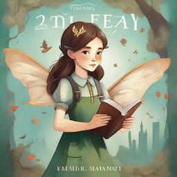 A creative book cover for a story about a fairy who dreams of being an explorer in a magical version of the late 19th century but faces societal challenges because she is a girl