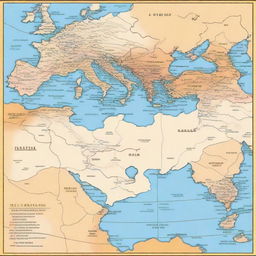 A detailed map illustrating the journey from China to Italy