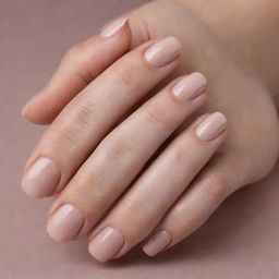 The longest, naturally grown nails of a woman, beautifully maintained and finished with a subtle sheen of clear nail polish.