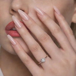 The longest recorded nails, beautifully maintained and polished with a simple, clear nail polish, preserving their natural elegance.