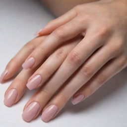 The longest recorded nails, beautifully maintained and polished with a simple, clear nail polish, preserving their natural elegance.