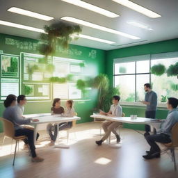 A futuristic classroom in the Era of Society 5