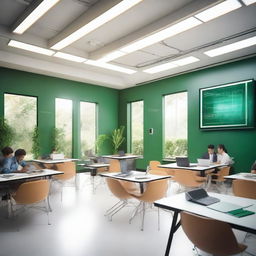 A futuristic classroom in the Era of Society 5