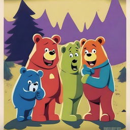 A Pixar-style movie poster titled 'The 3 Gummy Bears'