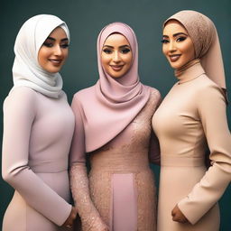 A celebration of Hijabi style featuring elegant, confident, and beautiful women