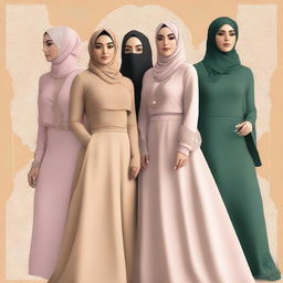 A celebration of Hijabi style featuring elegant, confident, and beautiful women