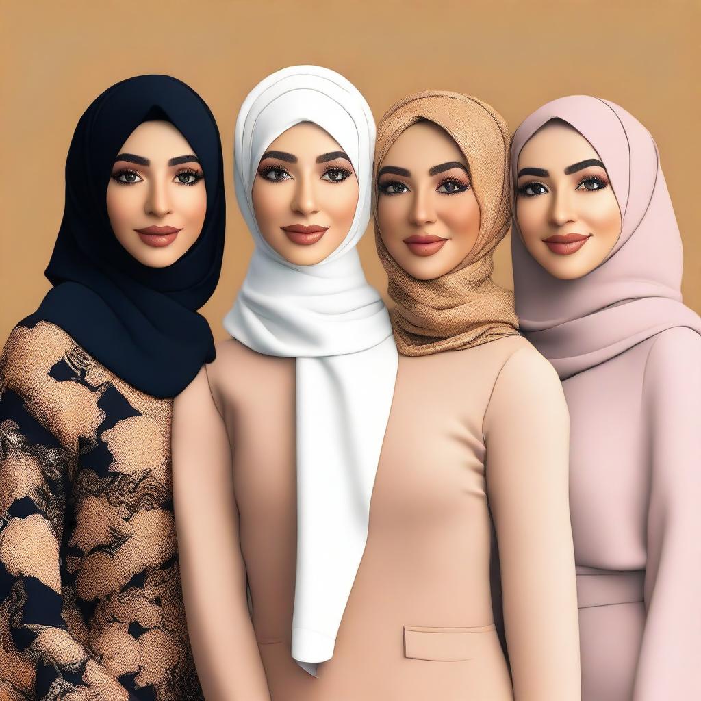 A celebration of Hijabi style featuring elegant, confident, and beautiful women