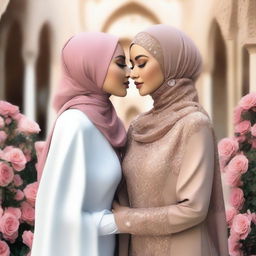 A highly realistic celebration of Hijabi style featuring elegant, confident, and beautiful women