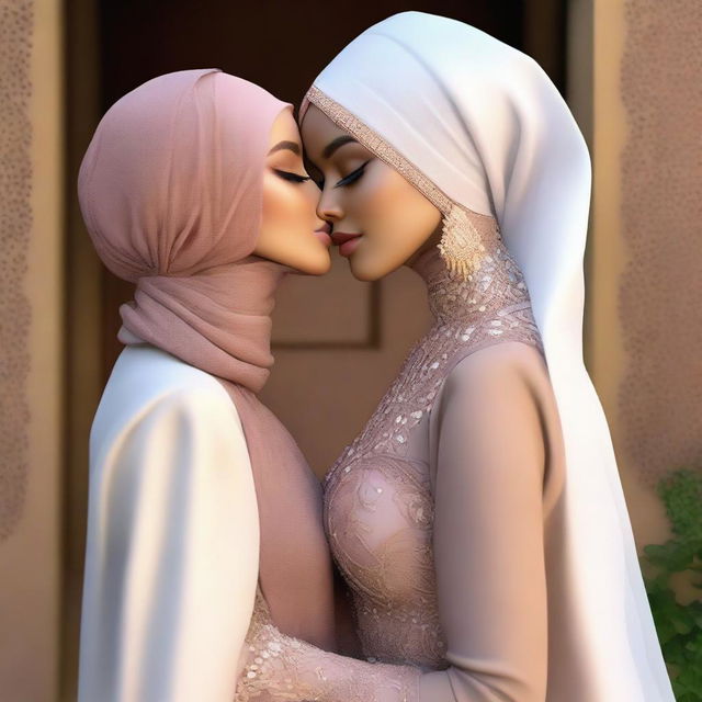 A highly realistic celebration of Hijabi style featuring elegant, confident, and beautiful women