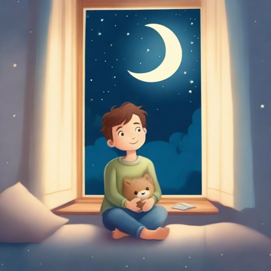 Create a warm and soothing illustration for a children's book