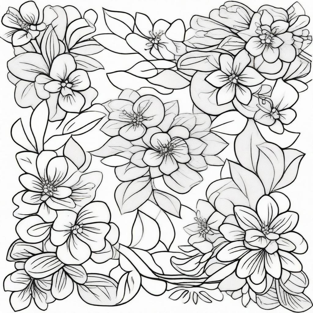 A beautifully designed aesthetic coloring page featuring intricate patterns, floral designs, and geometric shapes