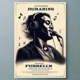 A realistic poster for a song, capturing the essence and mood of the music