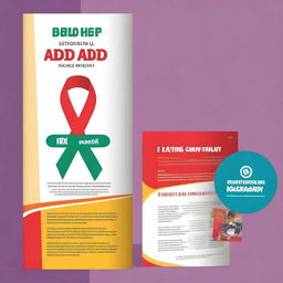 Create a book cover titled 'Basic HIV/AIDS Awareness Handout for Young People in Pakistan'