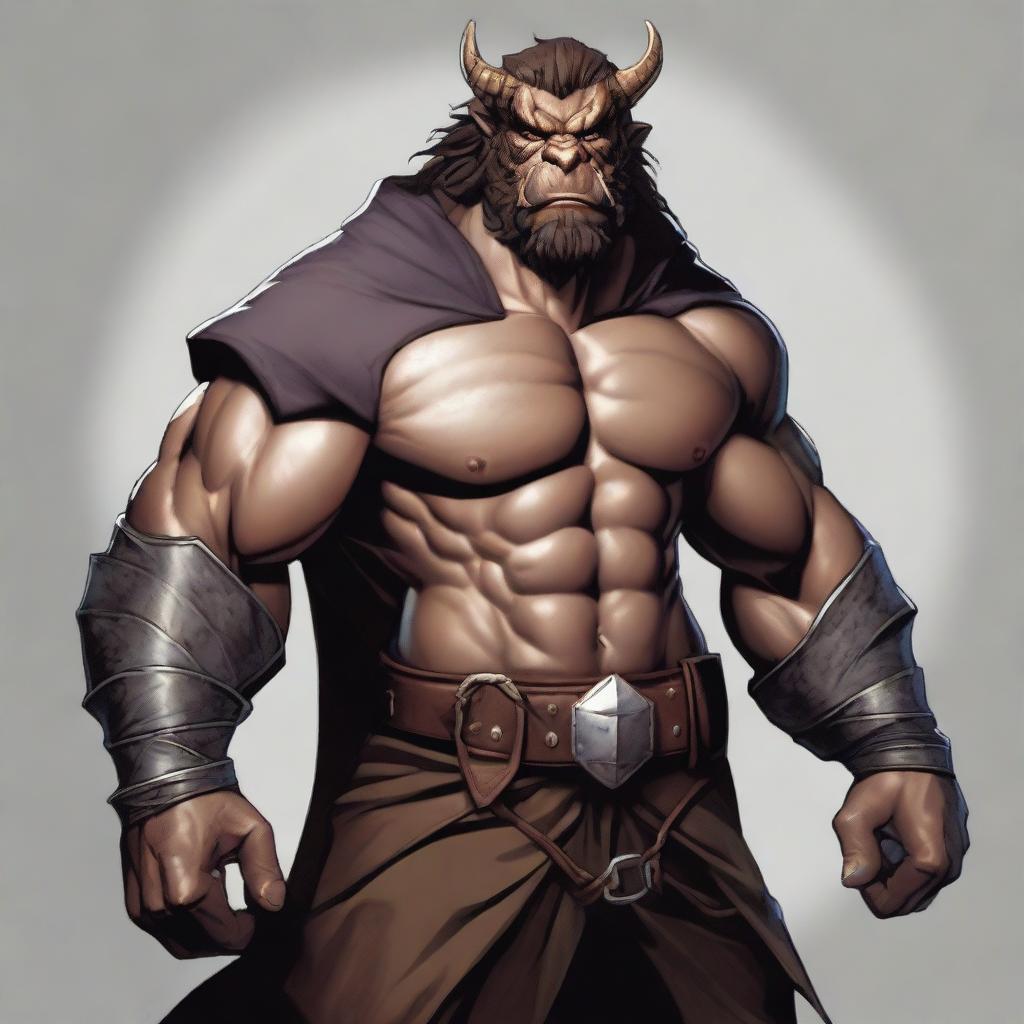 A muscular male Dragonborn from Dungeons and Dragons