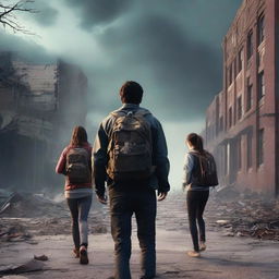 Two college students navigating an apocalyptic world filled with zombies