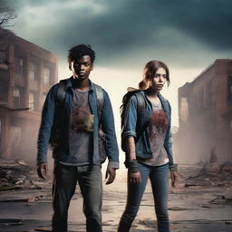 Two college students navigating an apocalyptic world filled with zombies