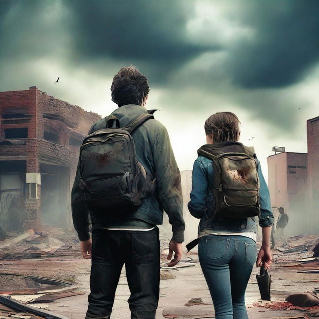 Two college students navigating an apocalyptic world filled with zombies