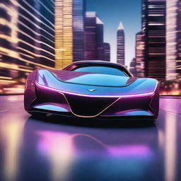 A sleek, futuristic sports car designed with advanced technology, resembling a Formula 1 racing car