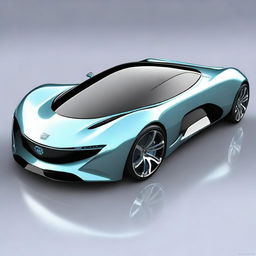 A sleek, futuristic sports car designed with advanced technology, resembling a mix between a Formula 1 racing car, a Tron bike, and elements from Avatar