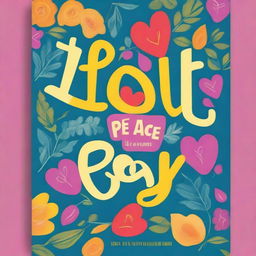 Create an eye-catching book cover for a best-selling book titled 'Love Peace and Joy'