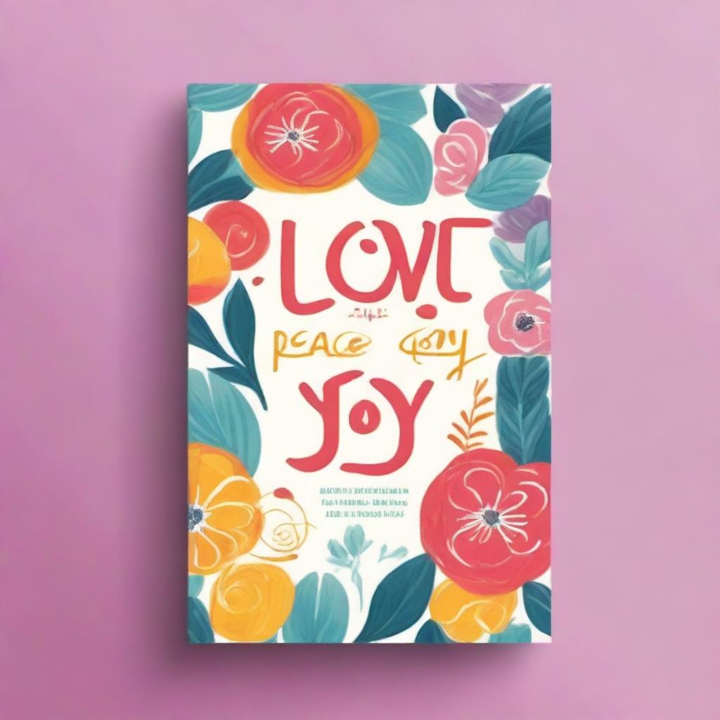 Create an eye-catching book cover for a best-selling book titled 'Love Peace and Joy'